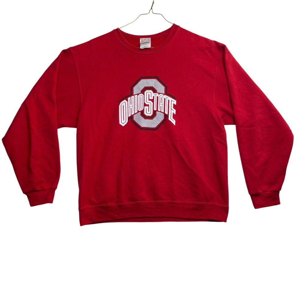 Red Oak Ohio State Buckeyes NCAA Sweatshirt Red Large OSU Football Graphic